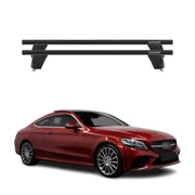 Menabo Dachträger für Mercedes C Klasse C205 Coupe 2017-2023 75kg Alu Schwarz 2x