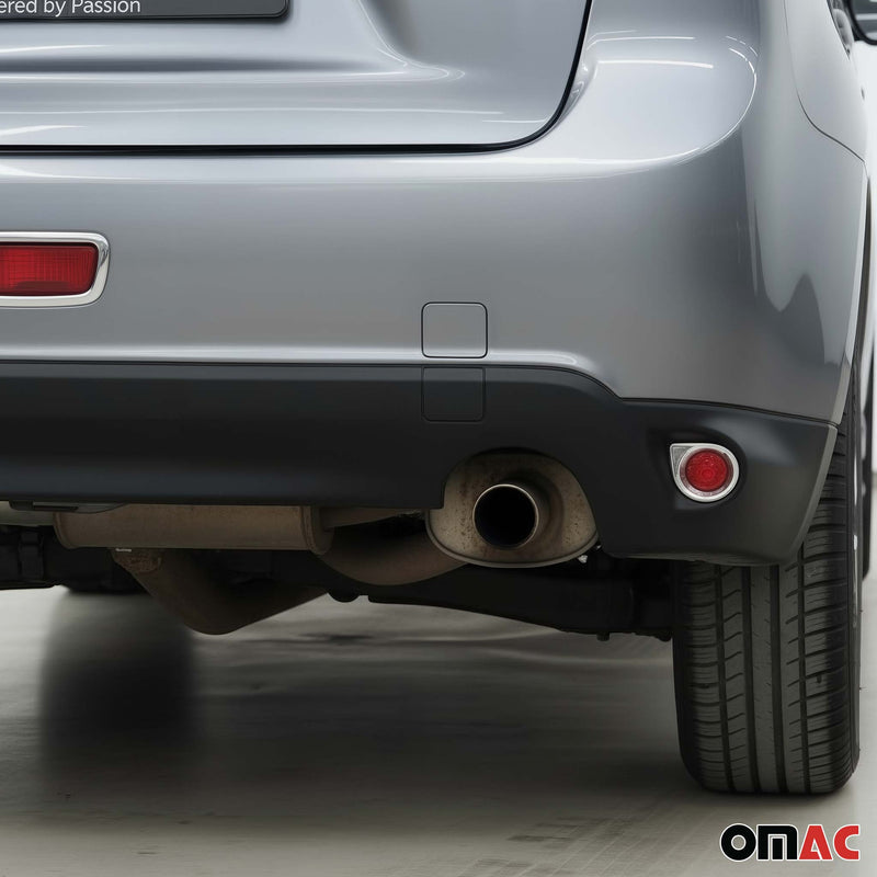 Hintere Reflektor Rahmen Umrandung für Mitsubishi ASX Chrom ABS Silber 3tlg