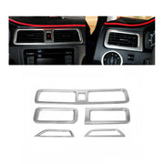 Lüftungsgitter Abdeckungsrahmen für Skoda Rapid 2012-2017 Chrom ABS Silber 5tlg