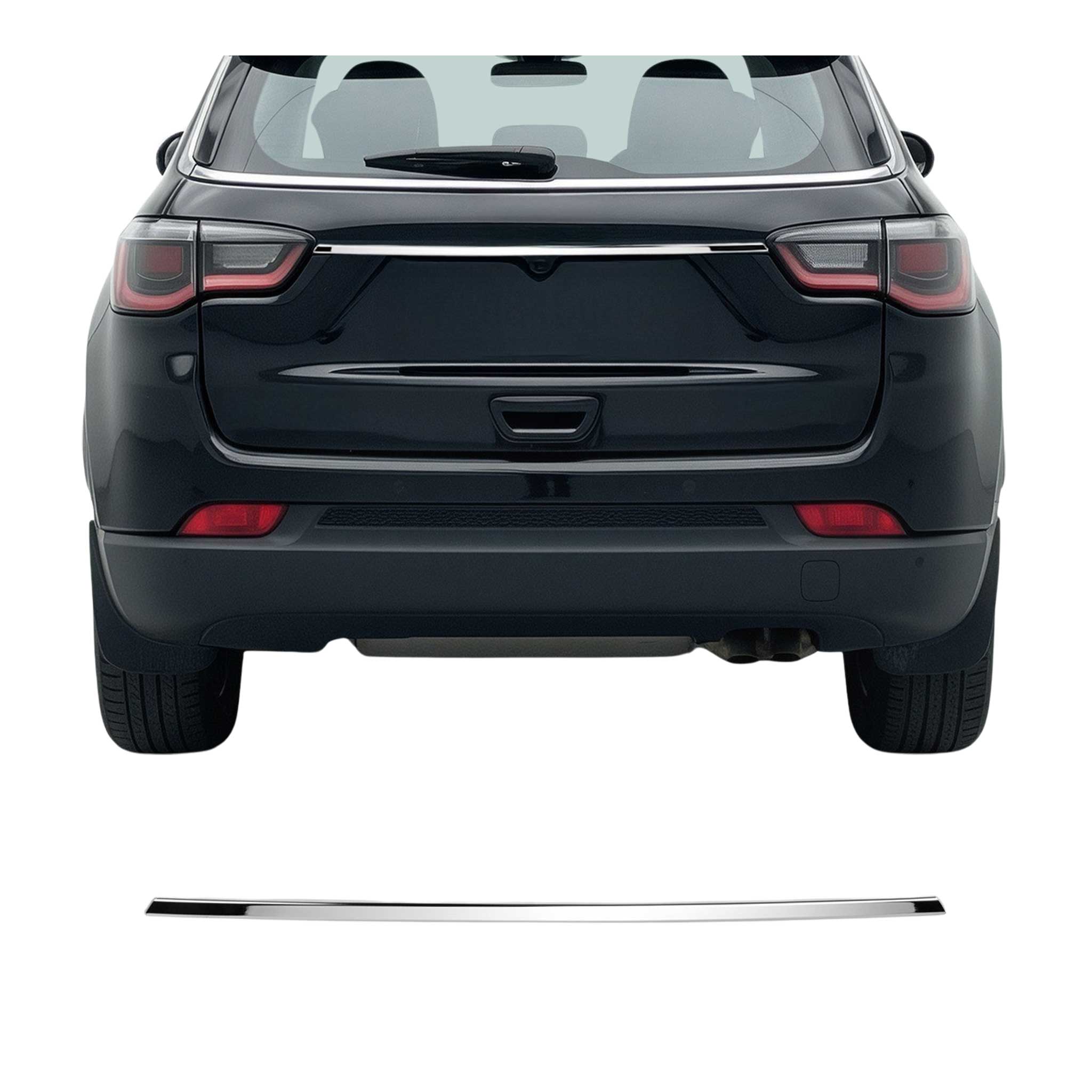 Heckklappe Kofferraumöffner Griff für Jeep Compass 2016-2025 Edelstahl Chrom