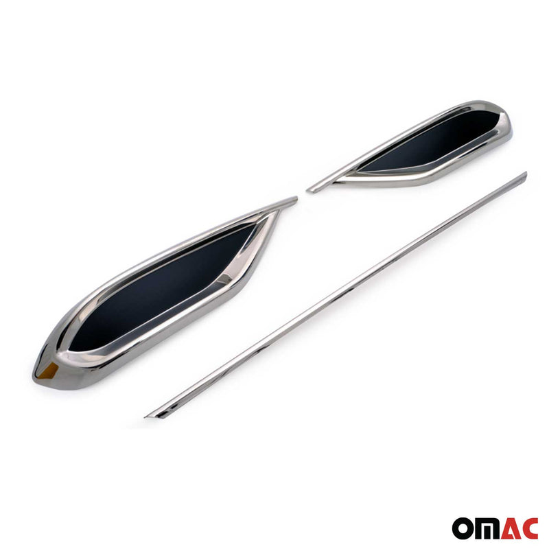 Stoßstangen Diffusor Auspuffrahmen für VW Tiguan 2020-2024 FL Edelstahl 3tlg