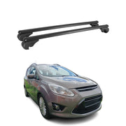 Dachträger für Ford Grand C-Max 2010-2024 Gepäckträger Grundträger Alu Schwarz