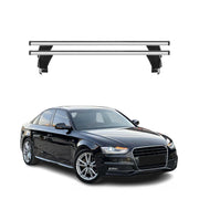 Menabo Dachträger für Audi A4 B8 Limo 2008-2012 Pere-FL 50kg Alu Silber 2x
