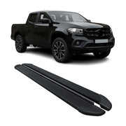 Trittbretter Seitenschutz für Mercedes X Klasse DoubleCab 2017-23 Alu Schwarz 2x