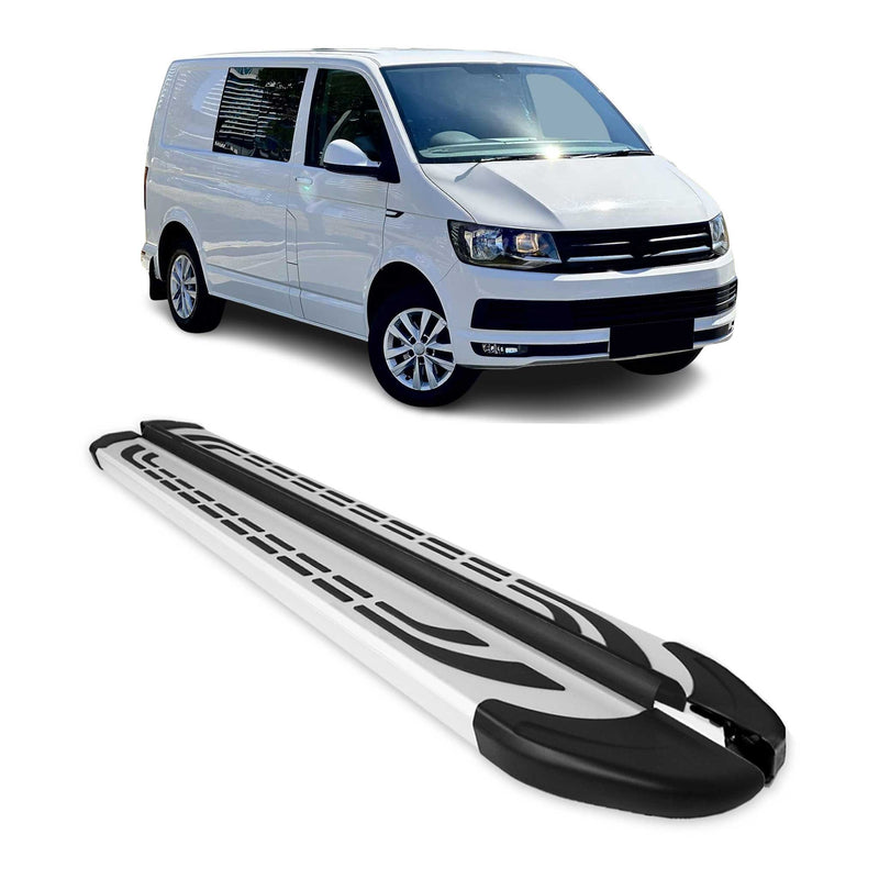 Trittbretter Schweller Seitenbretter für VW T6 T6.1 2015-22 L1 Kurz Alu Grau