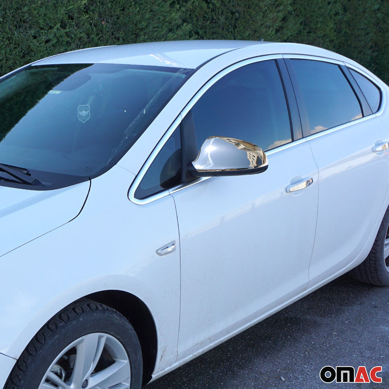 Spiegelkappen Spiegelabdeckung für Opel Cascada 2013-2019 Edelstahl Silber 2tlg