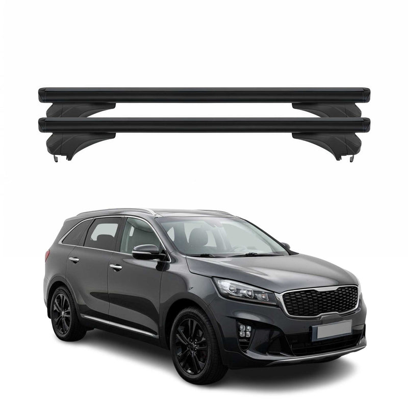 Menabo Dachträger für KIA Sorento III UM 2019-2020 FL Aluminium Schwarz 2 tlg