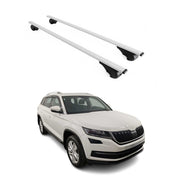 Dachträger Grundtäger für Skoda Kodiaq 2016-2024 75kg Metall Silber 2 tlg