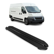 Trittbretter für Citroen Jumper II 2006-2026 L3/L4 Aluminium Schwarz Silber