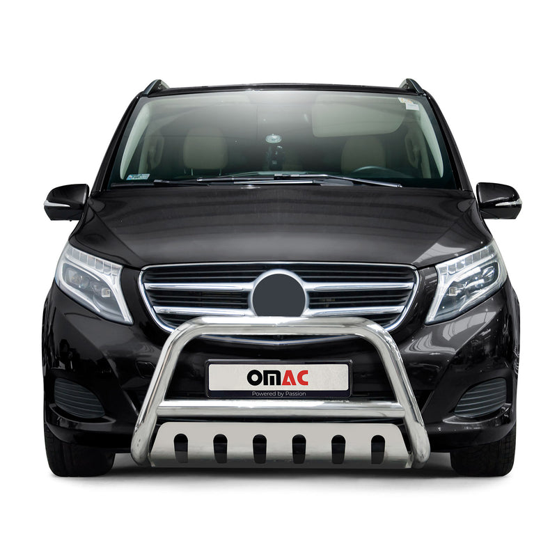 Frontbügel Frontschutzbügel für Mercedes Klasse 2014-2025 ABE Edelstahl Silber