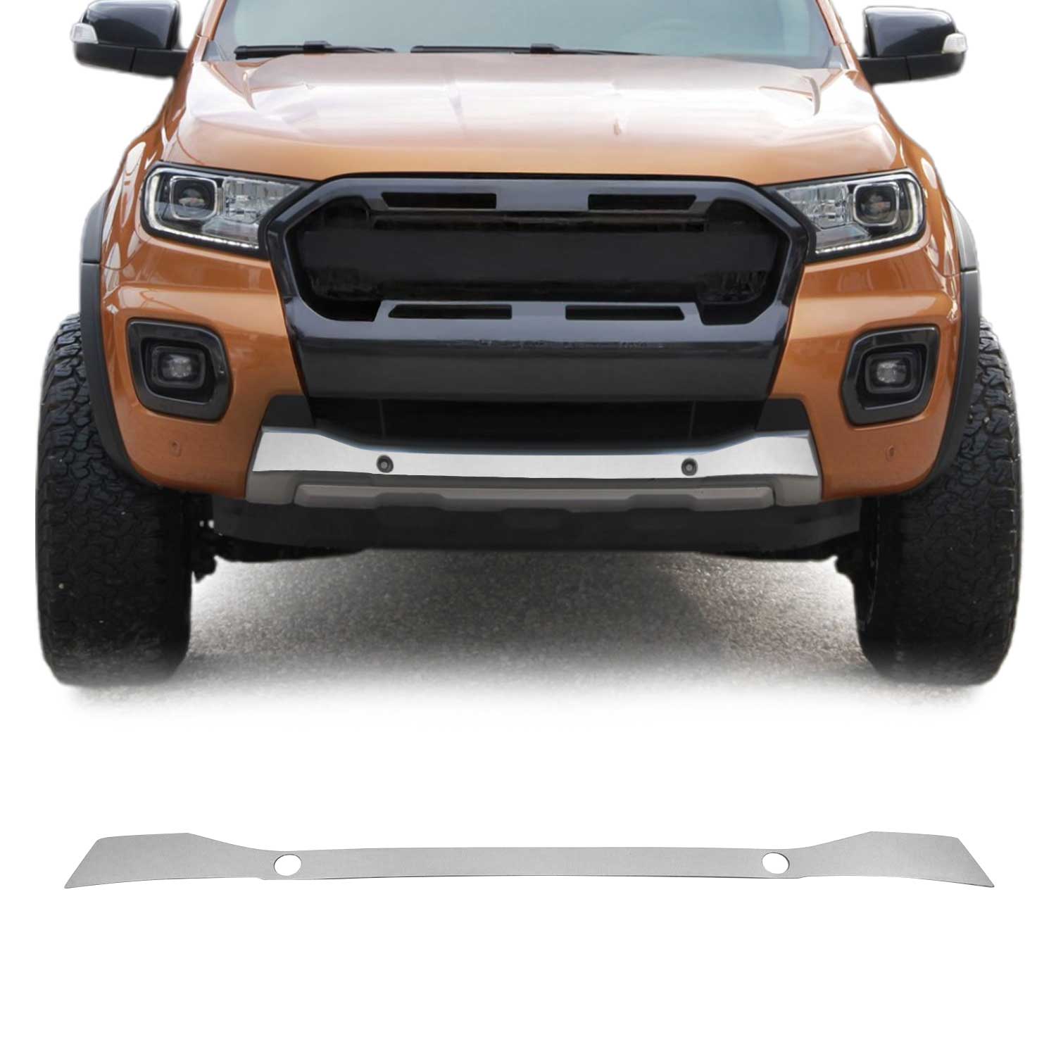 Kühlergrill Leisten Grillleisten für Ford Ranger 2018-2020 Edelstahl Chrom 3tlg