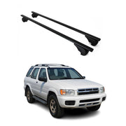 Dachträger Grundtäger für Nissan Pathfinder 1996-2004 75kg Metall Schwarz 2 tlg