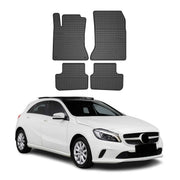 OMAC Gummi Fußmatten für Mercedes A Klasse W176 2012-2018 Automatten Schwarz 4x