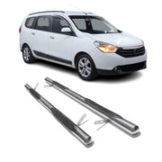 Edelstahl Trittbretter Schwellerrohre für Dacia Lodgy 2013-2024 Edelstahl Silber