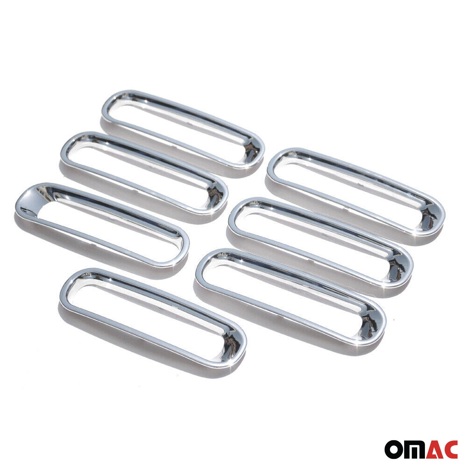 Kühlergrill Leisten Grillleisten für Jeep Wrangler 2007-2019 Chrom ABS Silber 7x