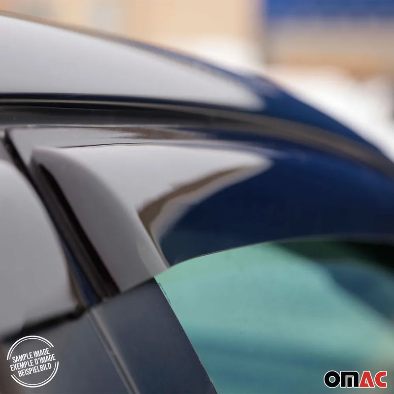 4x Windabweiser Regenabweiser für Audi Q7 4LB 2006-2015 Acryl Dunkel