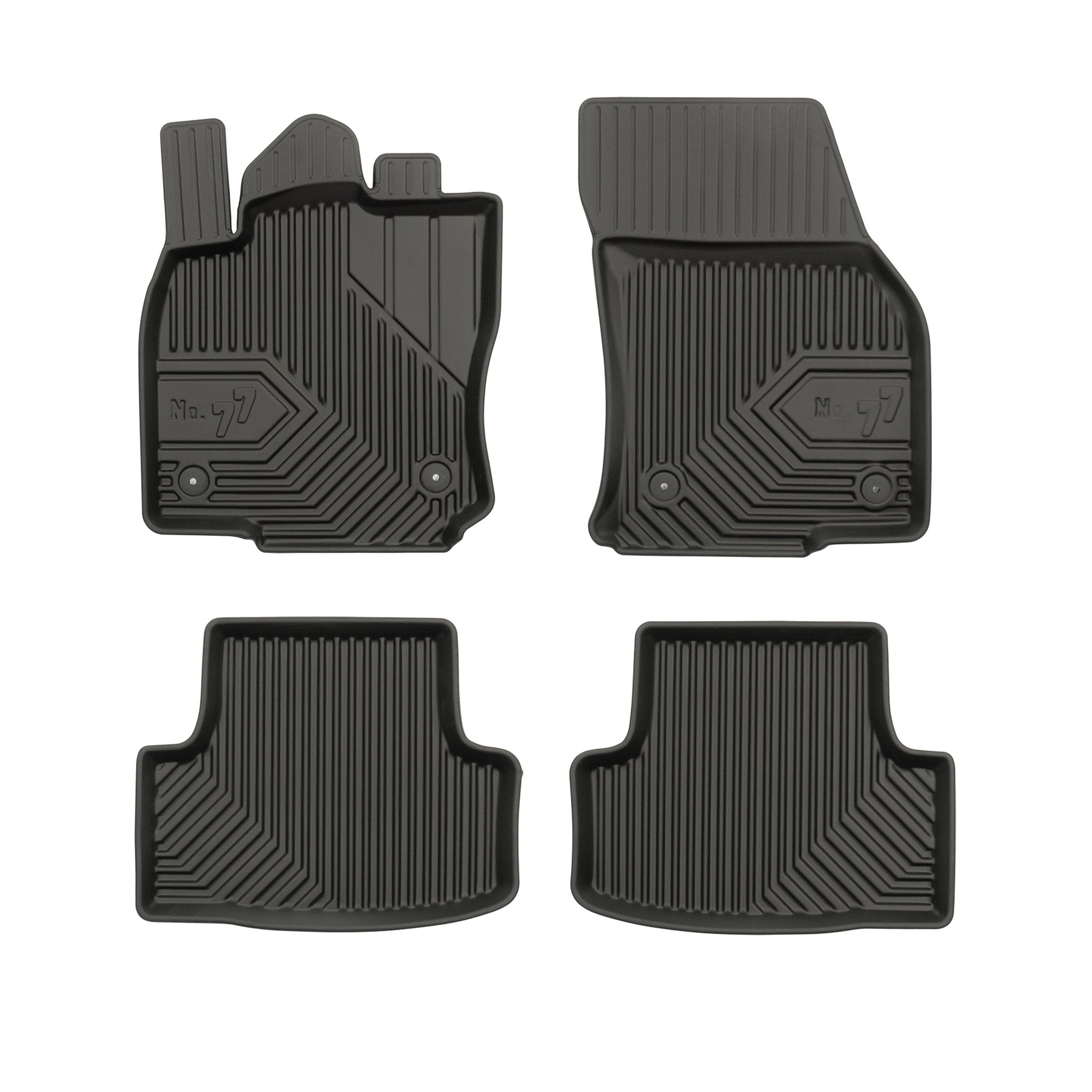 Fußmatten Gummimatten No.77 für Seat Ateca 2016-2026 TPE Gummi Schwarz 4 Teile