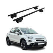 Dachträger Grundtäger für Fiat 500X 2014-2024 75kg Metall Schwarz 2 tlg