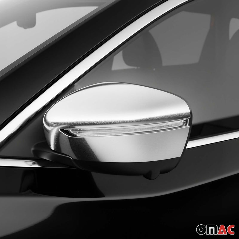 Spiegelkappen Spiegelabdeckung für Nissan Qashqai J11 2014-2021 Chrom ABS Matt