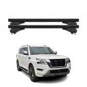 Menabo Dachträger Grundtäger für Nissan Armada Y62 2017-2024 Alu Schwarz 2 tlg