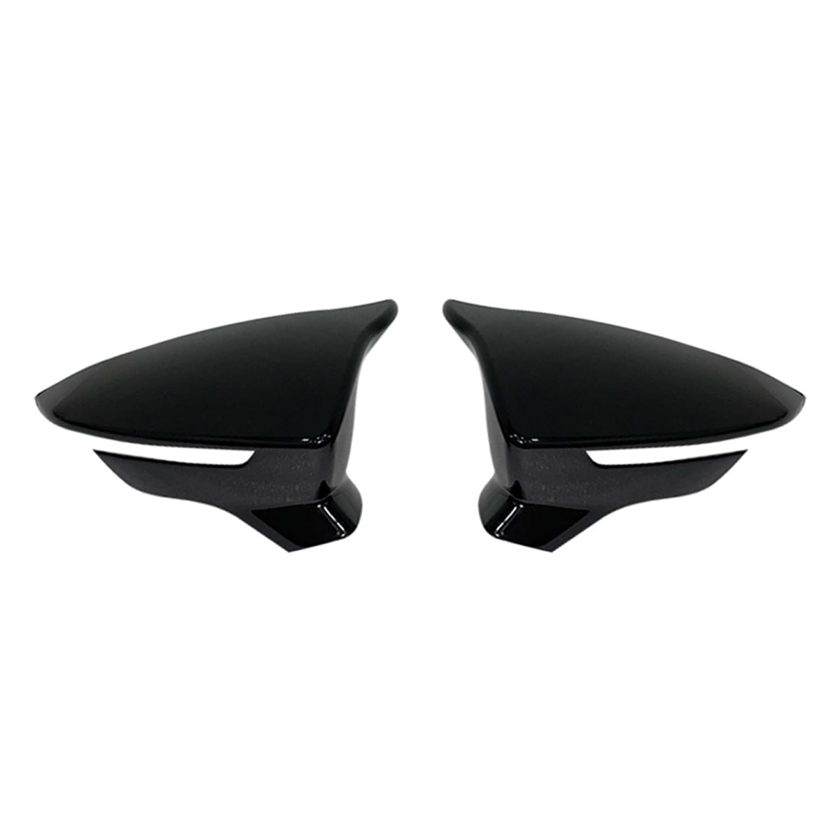 Mirror caps mirror cover for Seat Leon 2012-2019 ABS black gloss 2 pieces