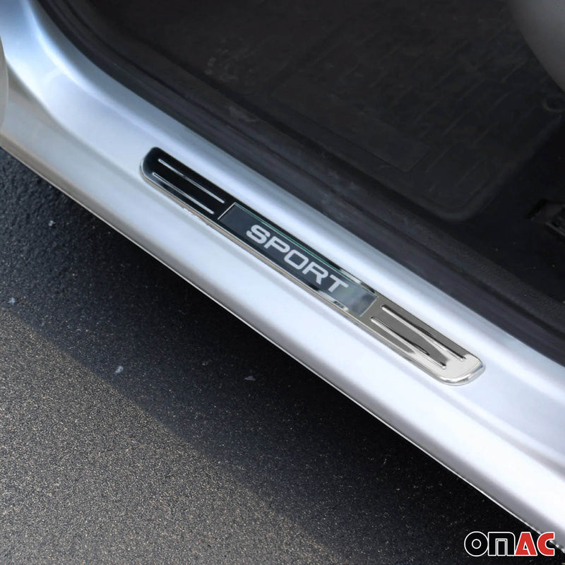 Einstiegsleisten Türschweller Chrom Led Edelstahl Lackschutz Sport 4 tlg