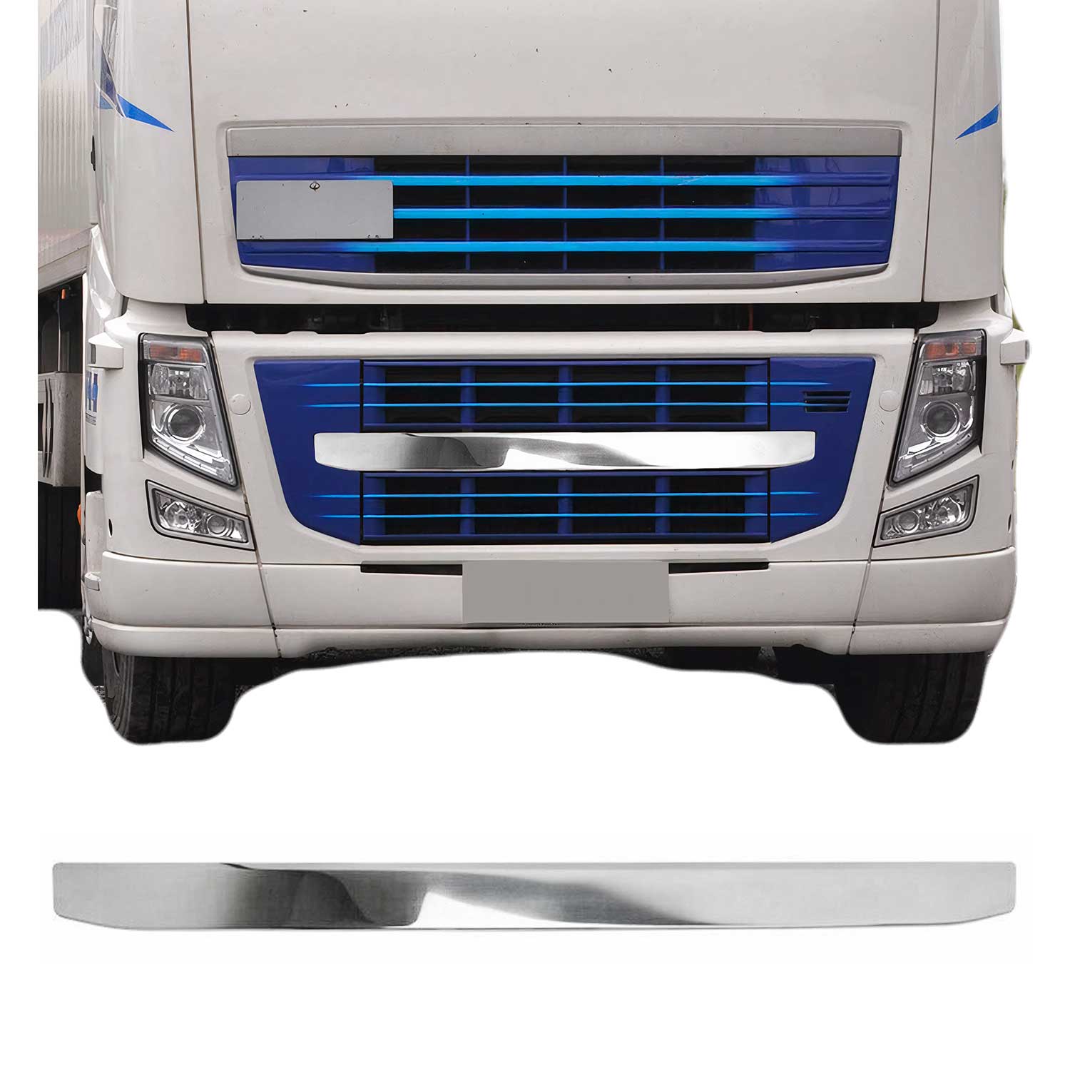 Kühlergrill Leisten Grillleisten für Volvo FH 2012-2020 Edelstahl Chrom 1tlg