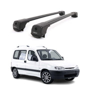 Dachträger Grundträger für Peugeot Partner mk1 1996-2008 Aluminium Schwarz 2tlg