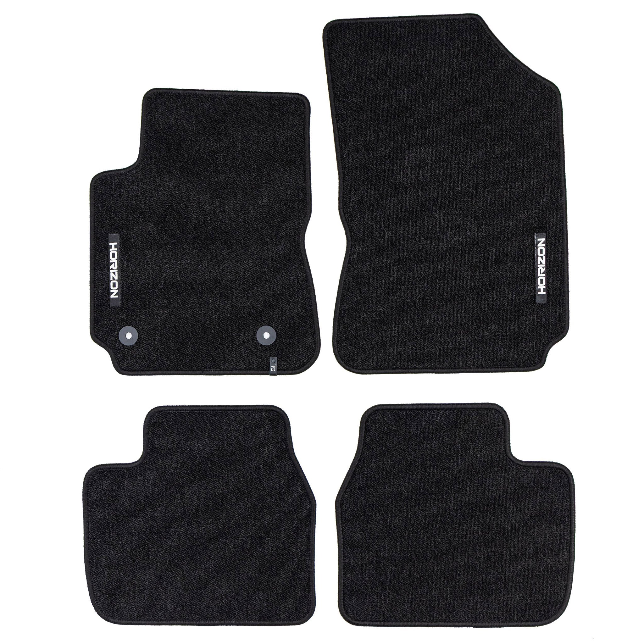 Velours Fußmatten für Citroen C4 Cactus 2014-2020 Autoteppich Schwarz 4 tlg