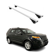 Dachträger Grundträger für Ford Explorer 2011-2016 75kg Stahl Silber 2 tlg