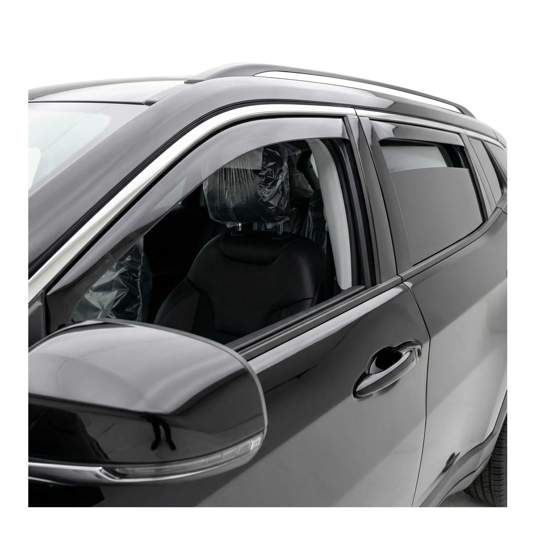Windabweiser Regenabweiser für Jeep Compass 2017-2025 Dunkel Acryl 4tlg