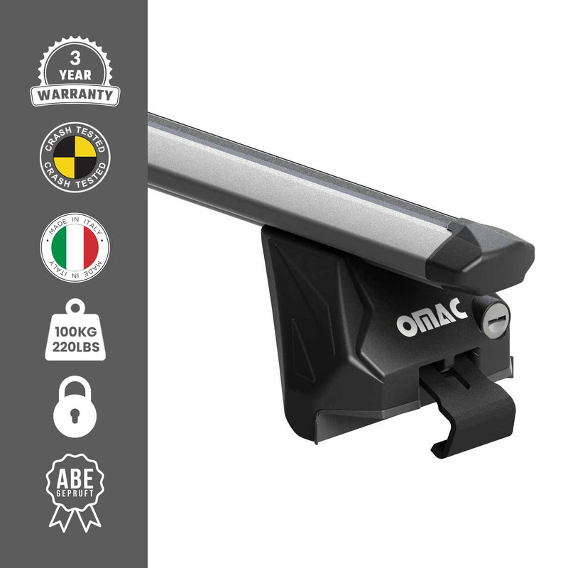 Dachträger Grundtäger für Seat Tarraco 2018-2025 100kg Aluminium Silber 2tlg ABE