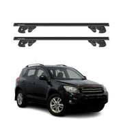 Dachträger Grundtäger für Toyota RAV4 III 2006-2012 Alu 90kg TÜV Schwarz 2tlg