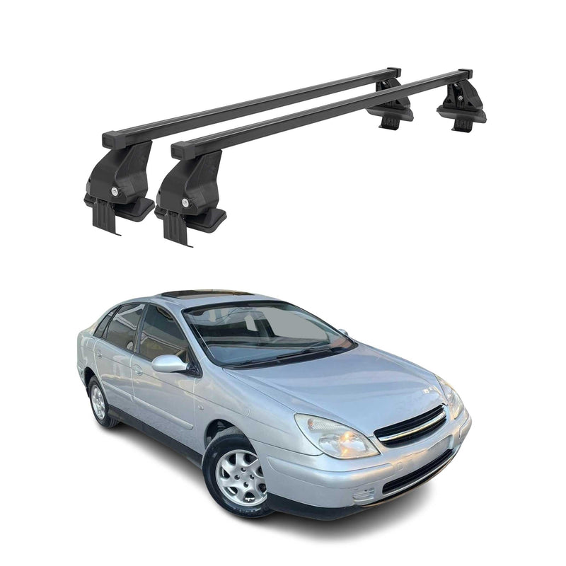 Menabo Dachträger Grundtäger für Citroen C5 2001-2004 Pre-FL 50kg Stahl Schwarz