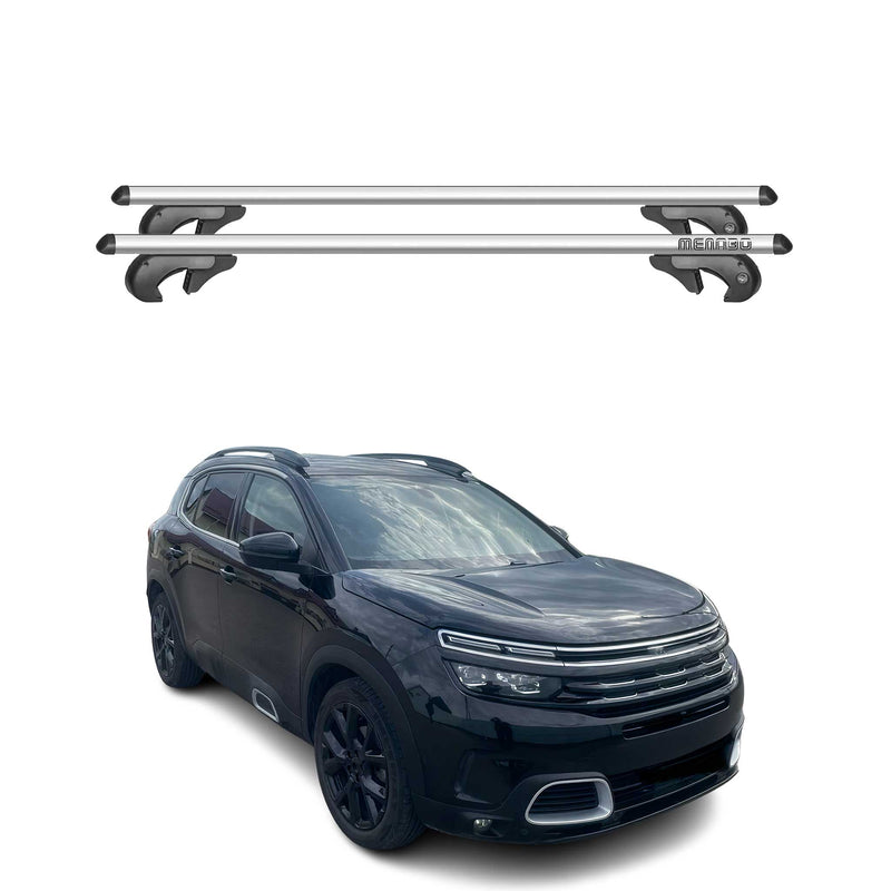 Menabo Dachträger Grundtäger für Citroen C5 Aircross 2017-2025 90kg Alu Grau 2x