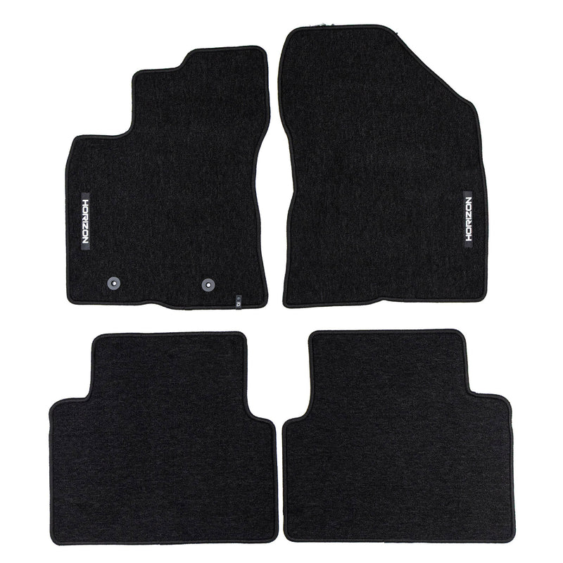 Velours Fußmatten für Toyota Avensis III 2009-2018 Autoteppich Schwarz 4 tlg