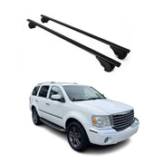 Dachträger Grundtäger für Chrysler Aspen 2007-2009 75kg Metall Schwarz 2 tlg