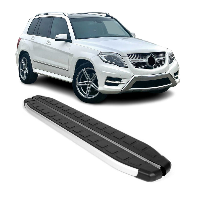 Schweller Seitenbretter Trittbretter für Mercedes GLK X204 2008-2015 Alu Schwarz
