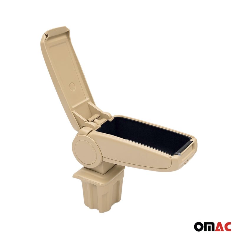 Mittelarmlehne Armlehne Mittelkonsole für Ford Focus 2011-2015 PU-Leder Beige