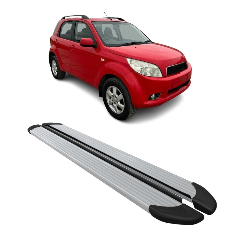 Seitenschweller Trittbretter Schweller für Daihatsu Terios 2005-2016 Alu Grau