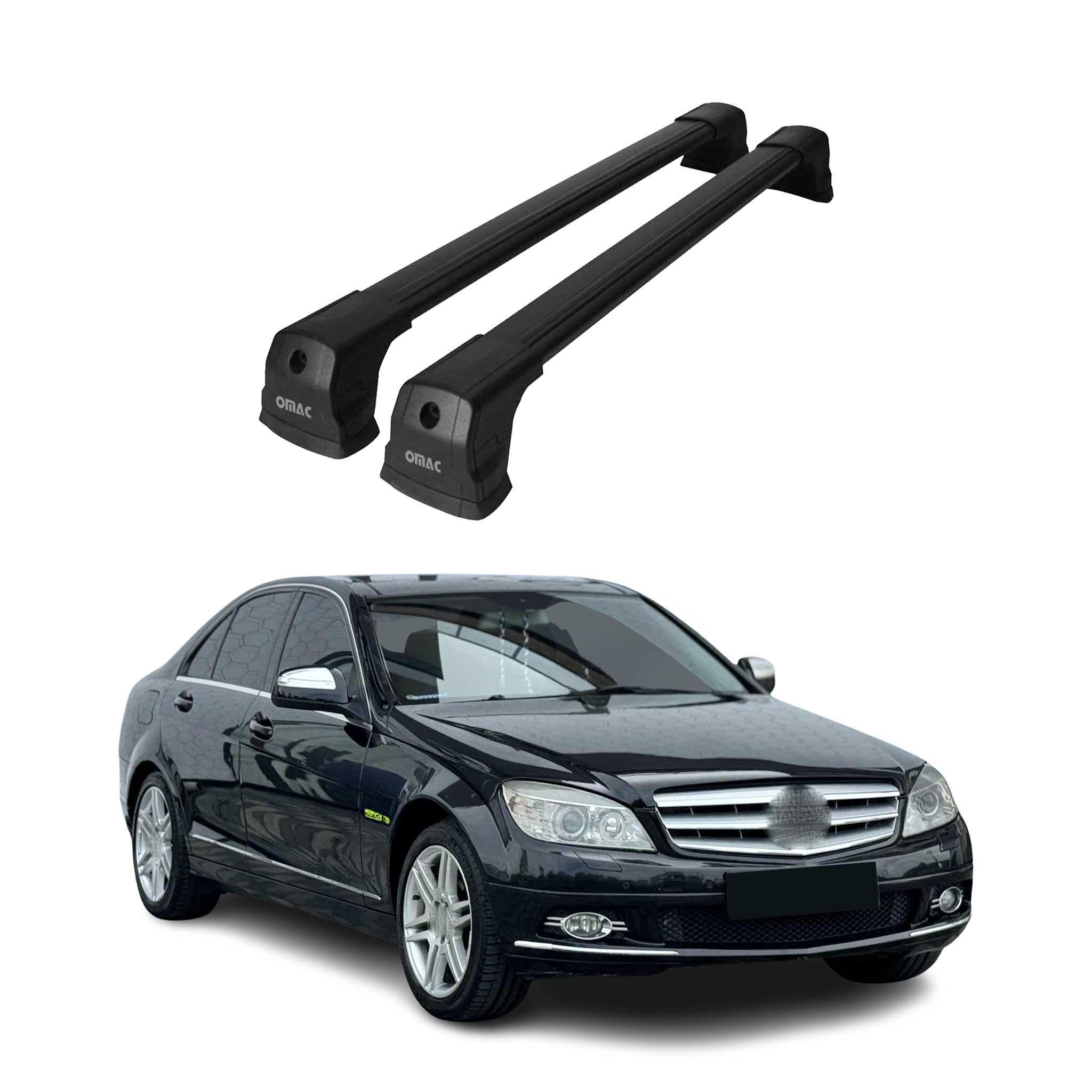 Dachträger Grundtäger für Mercedes Citan W415 2012-2021 75kg Schwarz Alu 2tlg