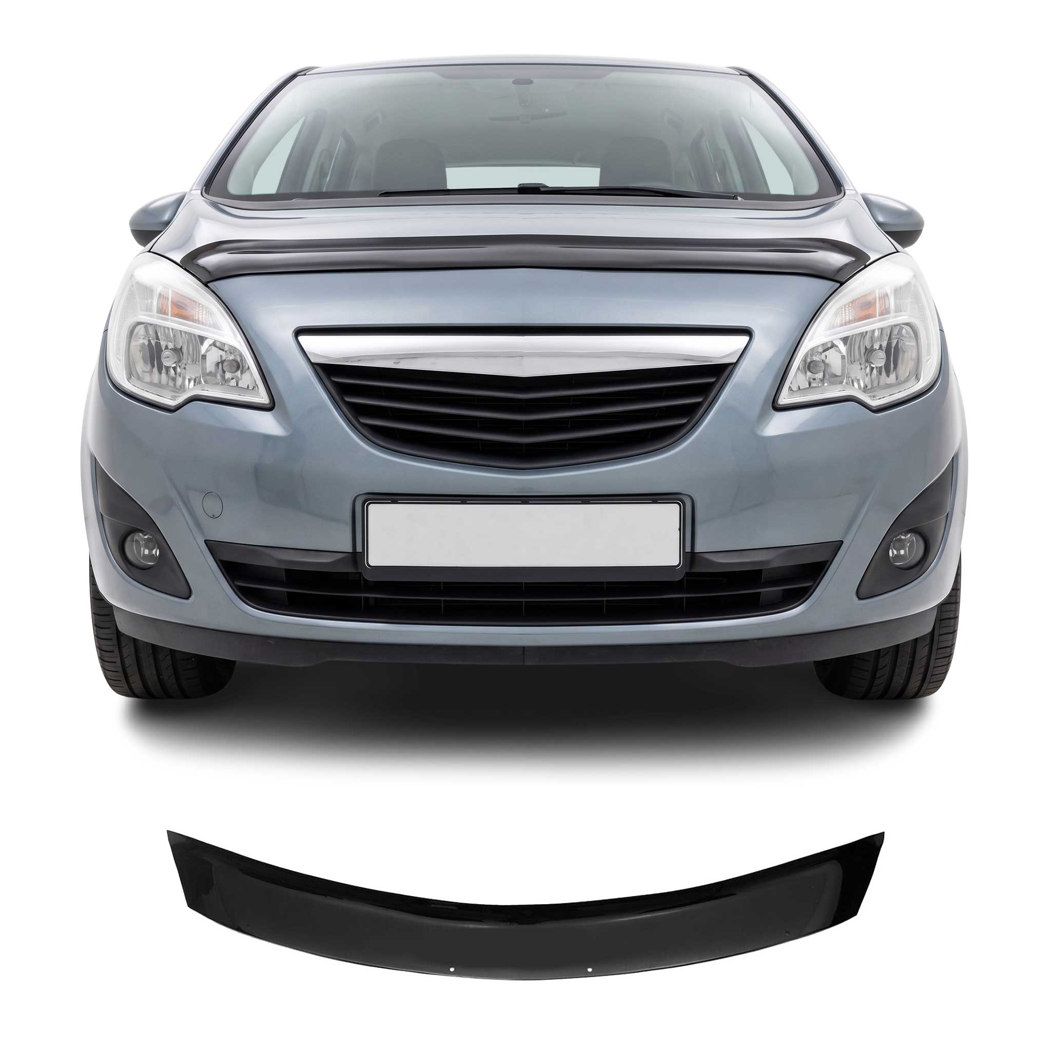 Motorhaube Deflektor Insekten Steinschlagschutz für Opel Meriva B 2010-14 Dunkel