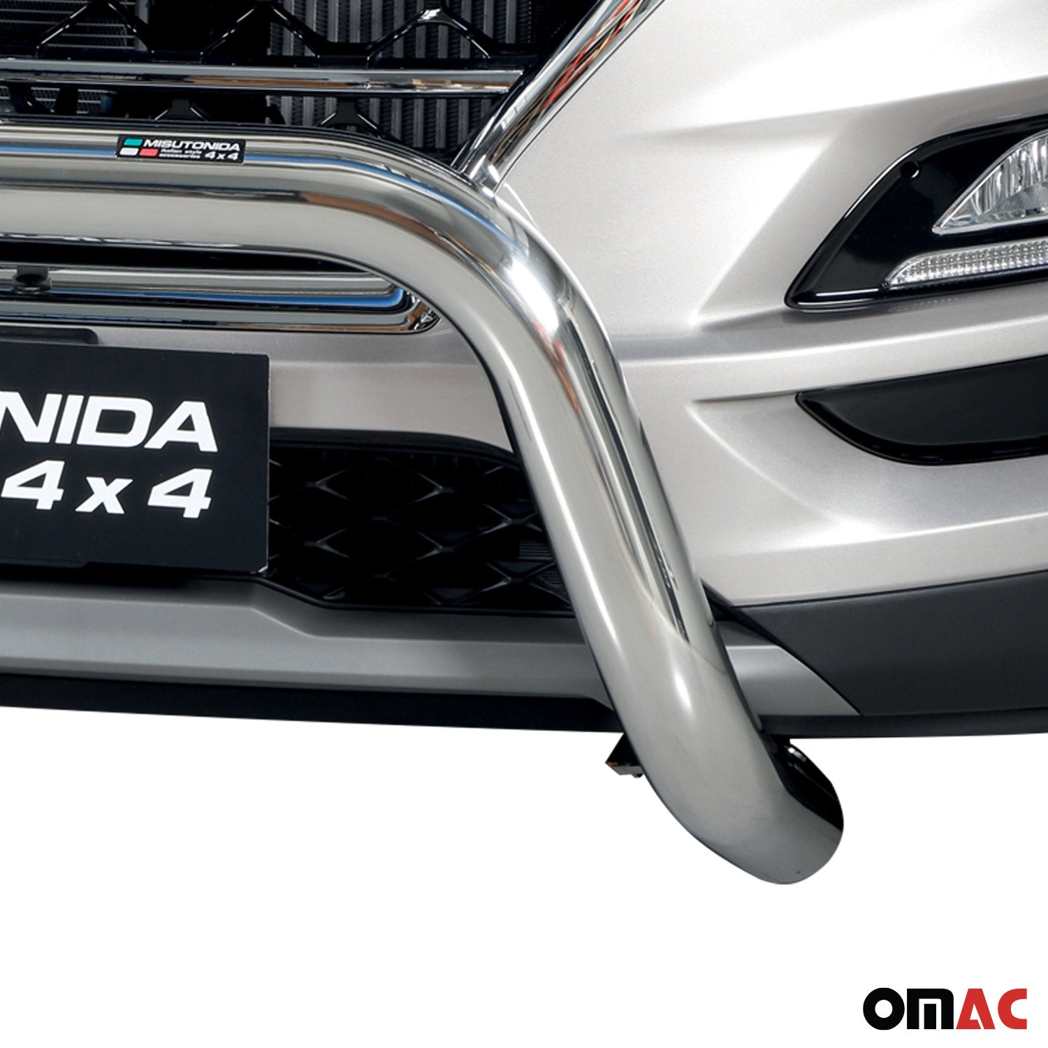 Frontbügel Frontschutzbügel für Hyundai Tucson 2018-2021 ø76mm Stahl Silber