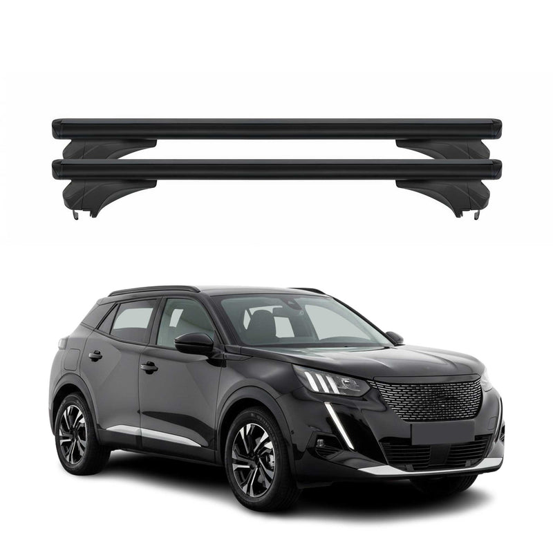 Menabo Dachträger Grundtäger für Peugeot 2008 II 2020-2025 Aluminium Schwarz 2x
