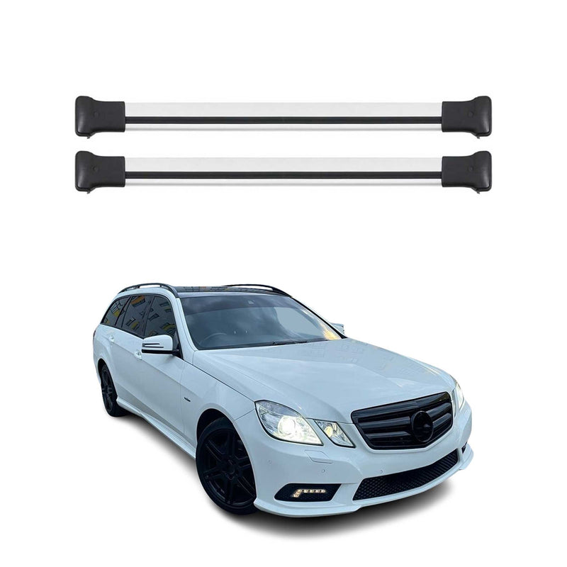 Dachträger Grundtäger für Mercedes E Klasse W212 Limo 2009-2016 75kg Silber 2tlg