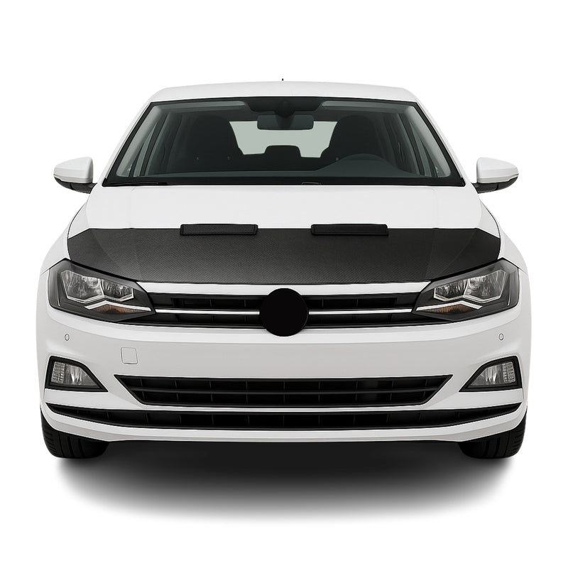 Haubenbra Steinschlagschutz Bonnet Bra für VW Polo 2017-2025 Carbon Optik Halb
