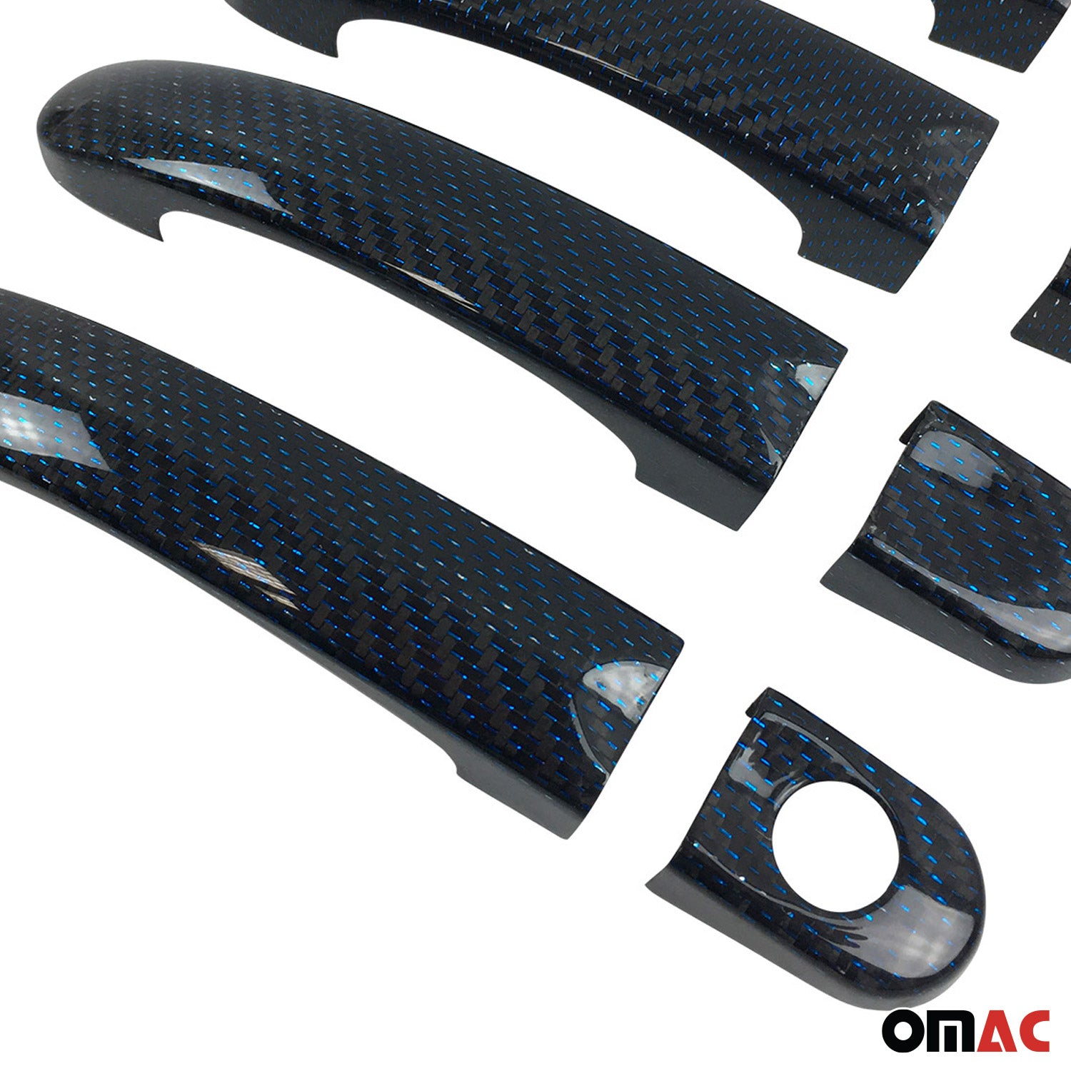 Türgriff Blende Carbon für VW T5 T6 2003-2024 4Tür Kohlefaser Blau 8tlg