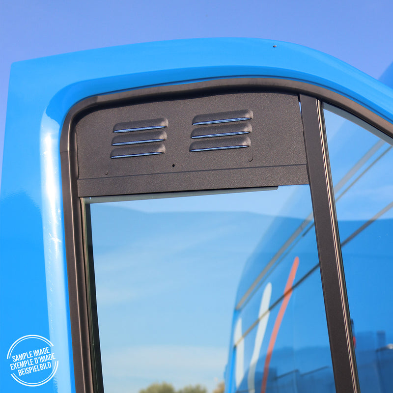 Lüftungsgitter Be & Entlüftung für Fiat Ducato 2006-2025 Aluminium Schwarz 2tlg