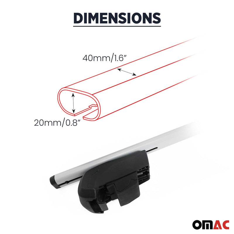 Dachträger Grundtäger für Opel Mokka 2012-2016 75kg Metall Schwarz 2 tlg