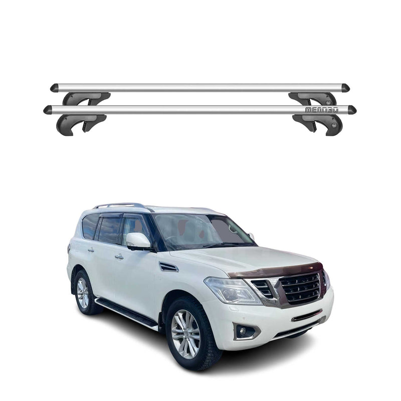 Menabo Dachträger Grundtäger für Nissan Patrol Y62 2010-2024 90kg Alu Silber 2x